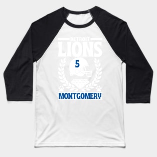 Detroit Lions Montgomery 5 American Football Baseball T-Shirt